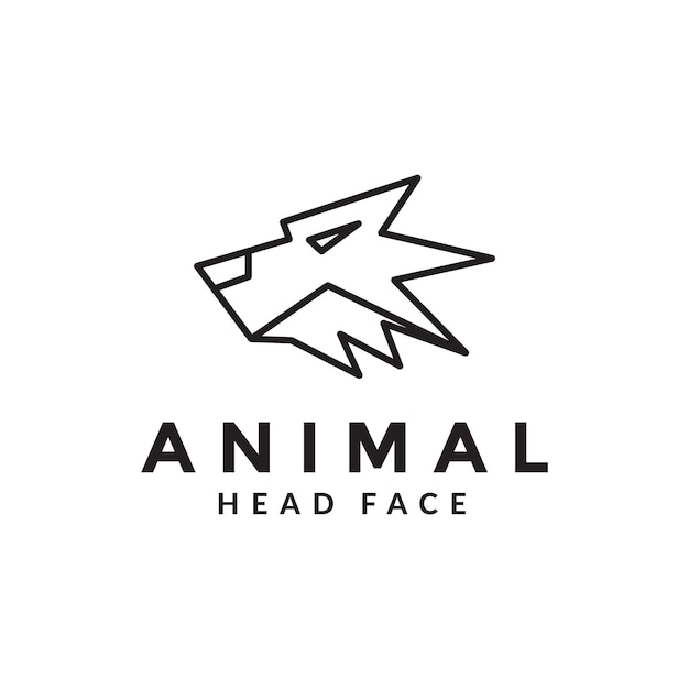 Line polygon head wolf logo design vector graphic symbol icon illustration creative idea