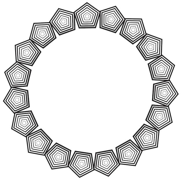 Vector line shape circle mandala