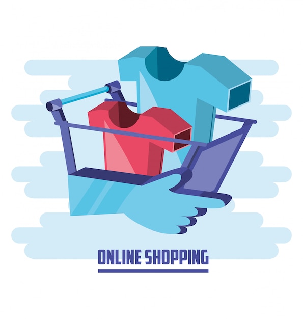 On line shopping with cart add