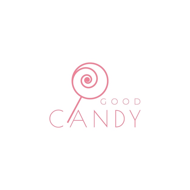 Line spiral candy logo design vector graphic symbol icon illustration creative idea