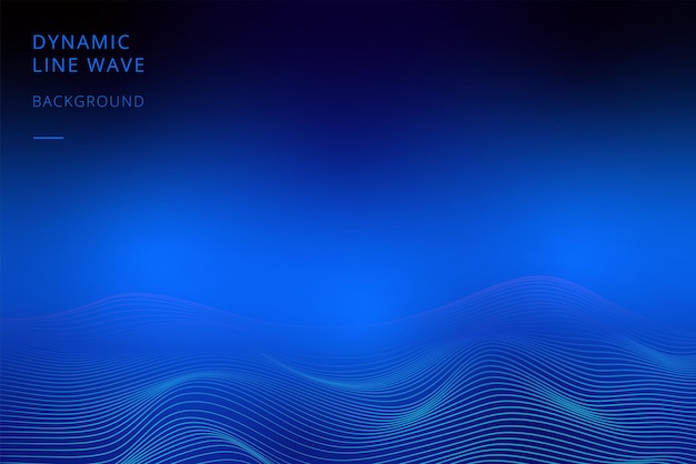 Line wave background Free Vector