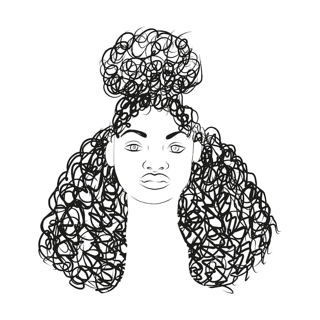 Linear African American girl African American hairstyle Beauty and fashion