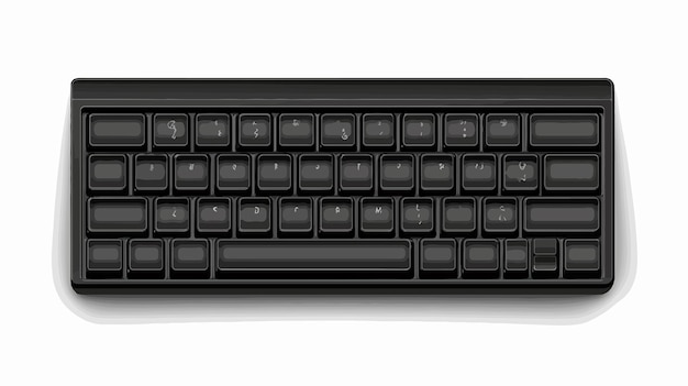 Vector linear black computer keyboard