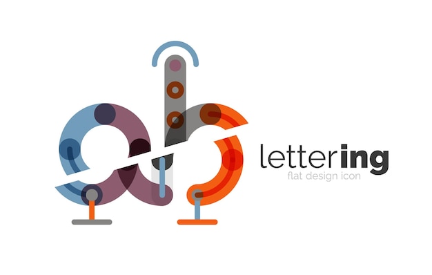 Linear business logo letter