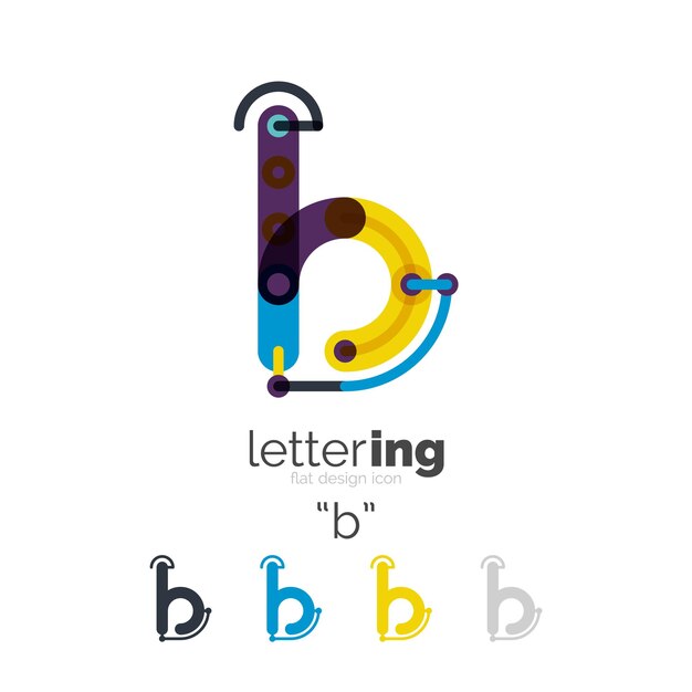 Linear business logo letter