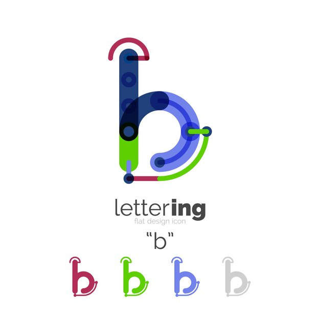 Linear business logo letter