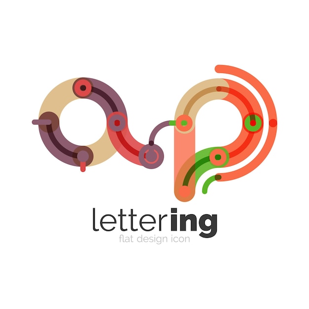 Linear business logo letter