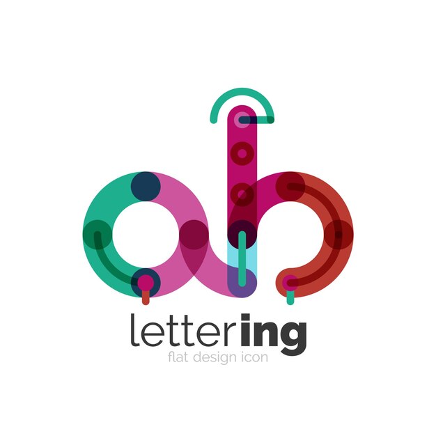 Linear business logo letter