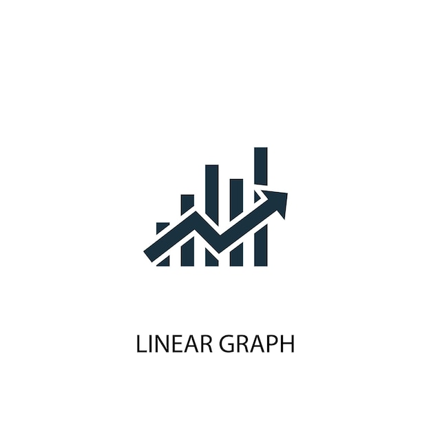 linear graph icon. Simple element illustration. linear graph concept symbol design from analytics, research collection. Can be used for web and mobile.