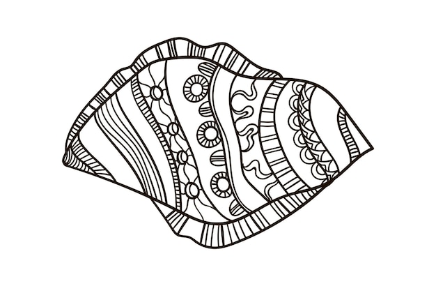 Linear Shell with Ornament