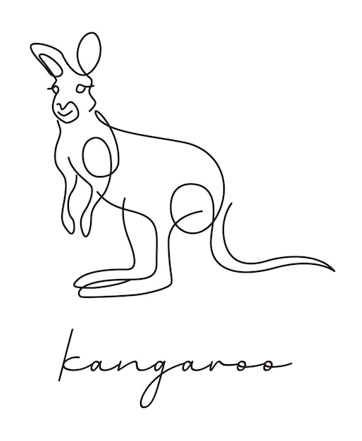 Vector lineartkangaroo