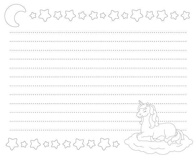 Lined sheet template Handwriting paper For diary planner checklist wish list