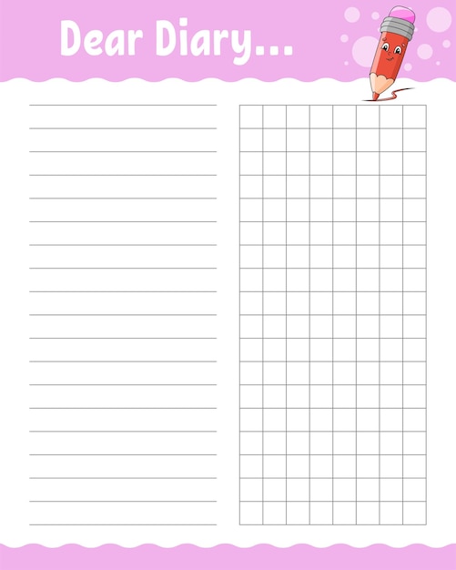 Lined sheet template Handwriting paper For diary planner checklist wish list