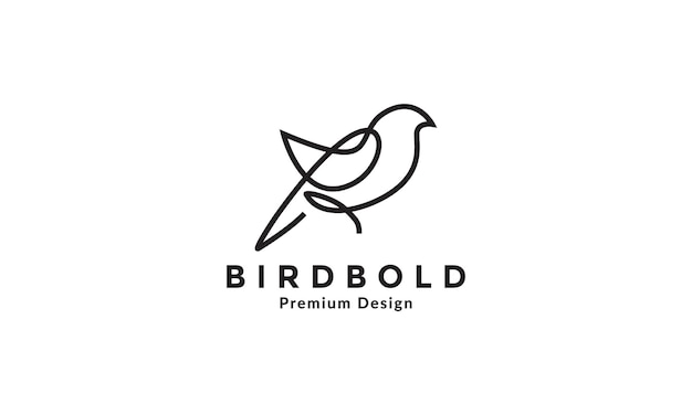 Lines art bird bold logo vector symbol icon illustration design