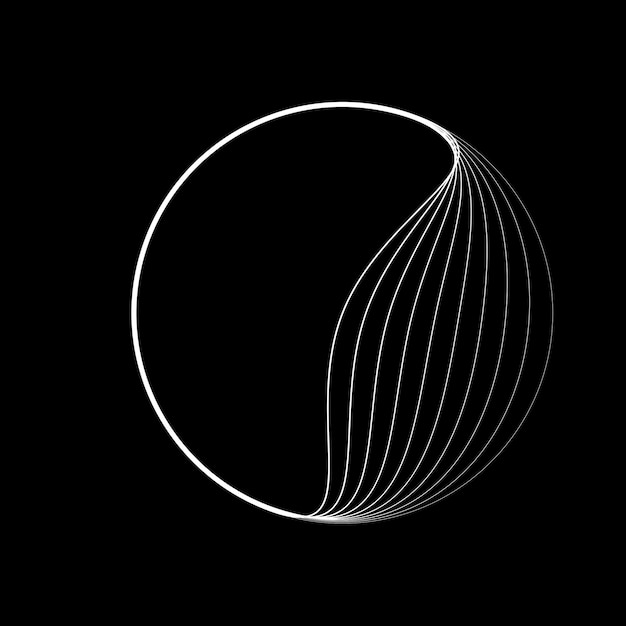 Lines in Circle Form . Spiral Vector Illustration .Technology round. Wave Logo . Design element .