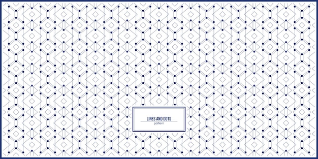 lines and dots pattern with rhombus shape