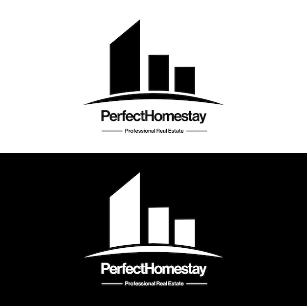 Lines modern real estate logo design icon vector template