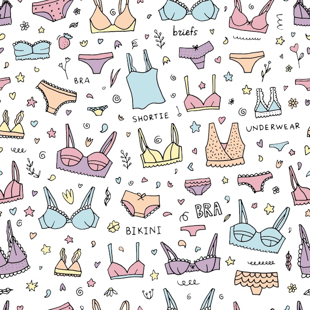 Lingerie seamless pattern