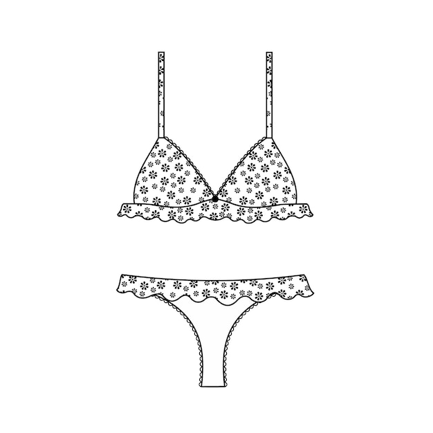 Lingerie vector icon isolated on white background