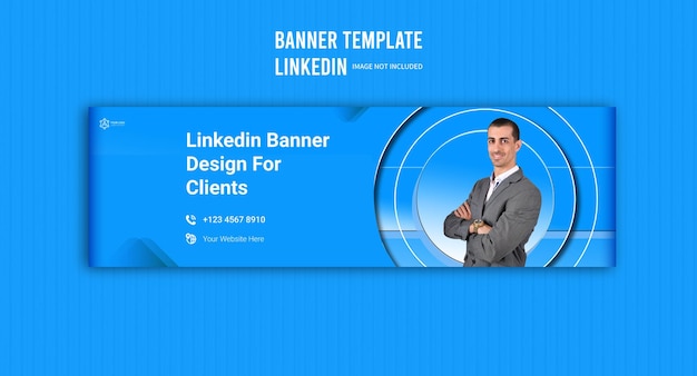 Linkedin banner cover design for clients Premium templates