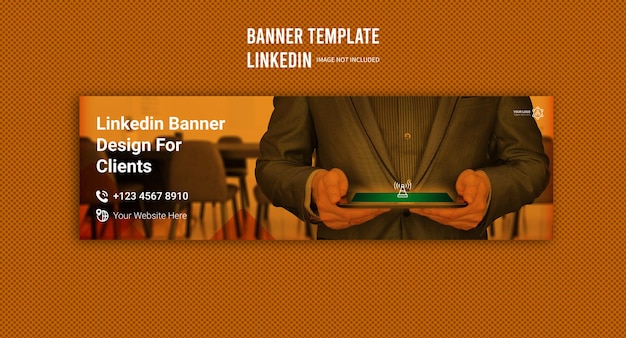 LinkedIn banner design for clients Premium templates