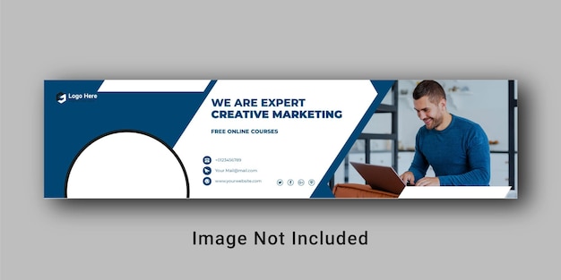 Vector linkedin banner template design