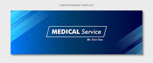 Linkedin banner template medical service