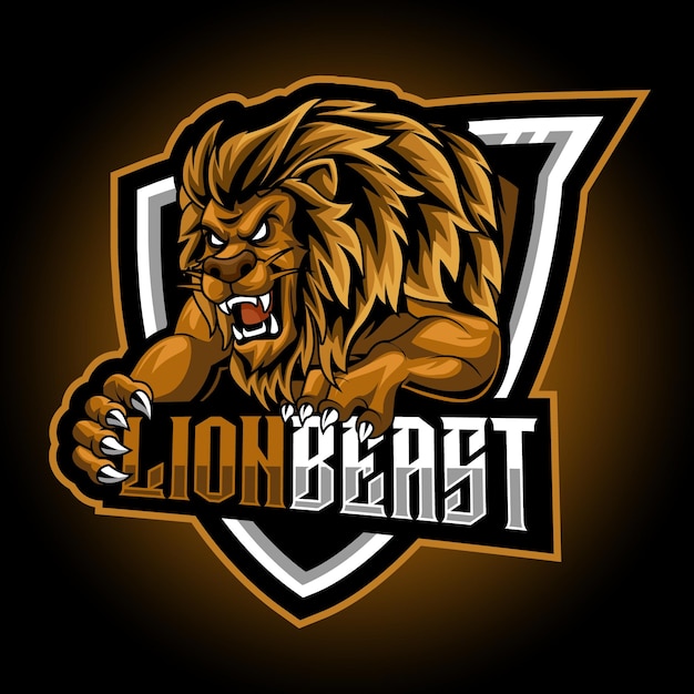 Lion Beast animal mascot esport logo gaming