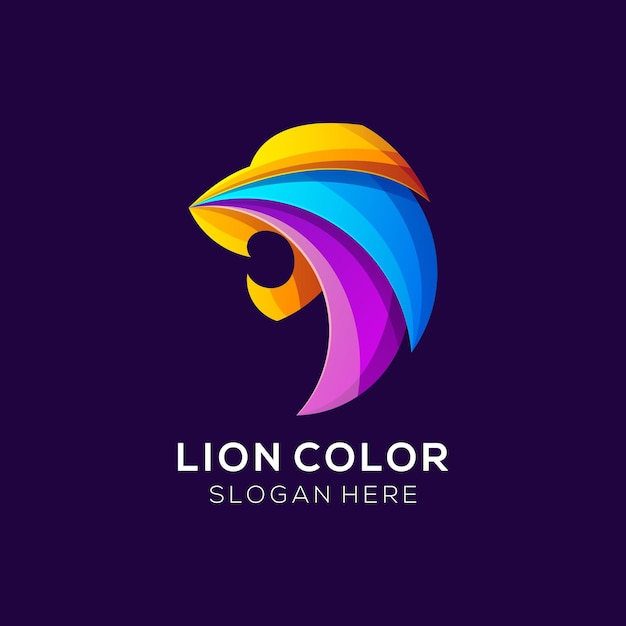 Lion color logo