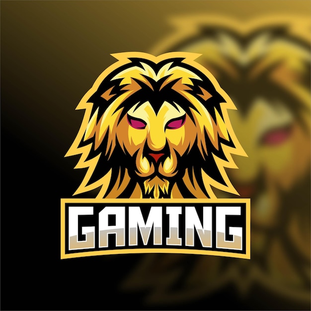 Lion esport gaming logo vector design