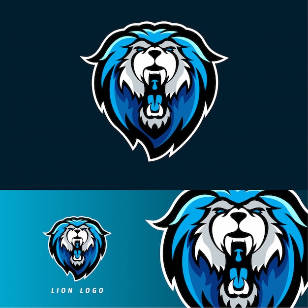 Lion esport gaming mascot emblem