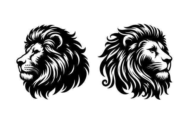 Lion Head Four vector design