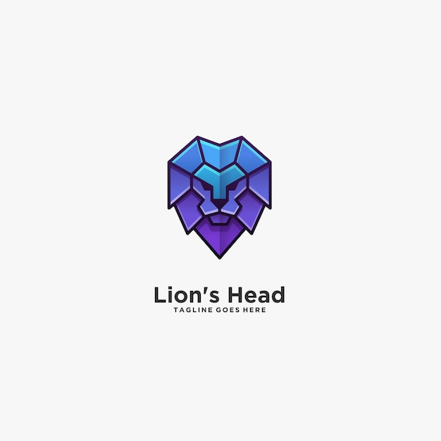 Lion Head Illustration  Silhouette