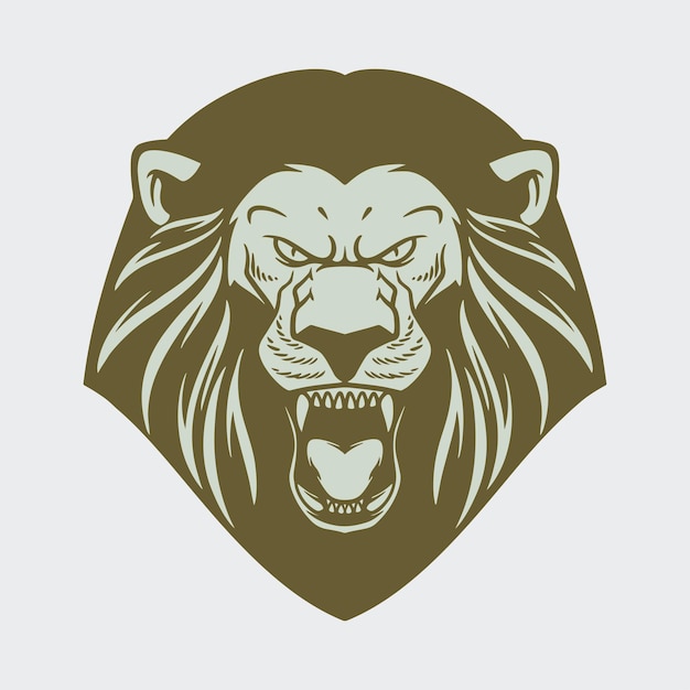 Lion Head Illustration Vector