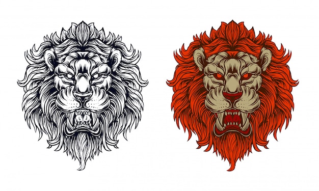 Lion head illustration