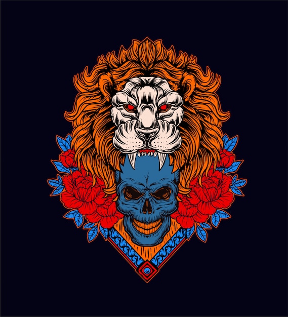 Lion head illustration