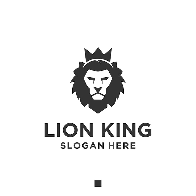 lion head king logo vector