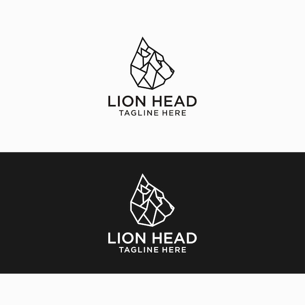 Lion  Head logo design icon template