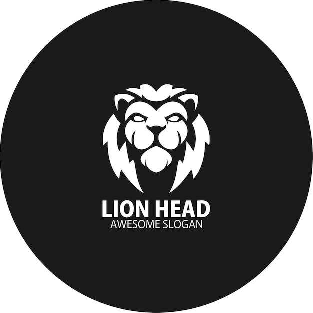 lion head logo design icon