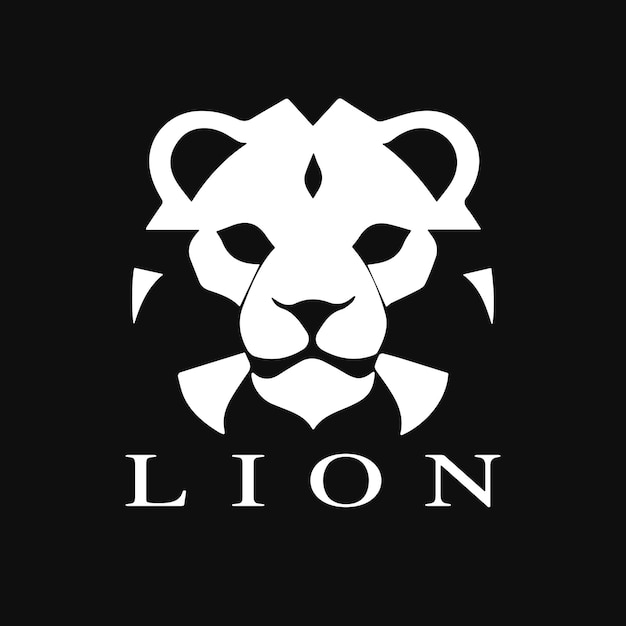 Lion head logo design vector