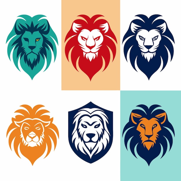 Lion head logo design