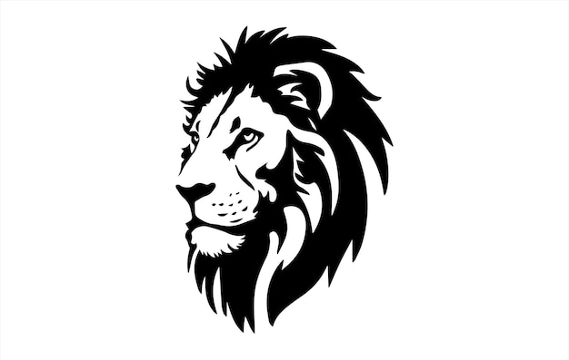 Lion head logo icon lion face vector Illustration on a isolated background