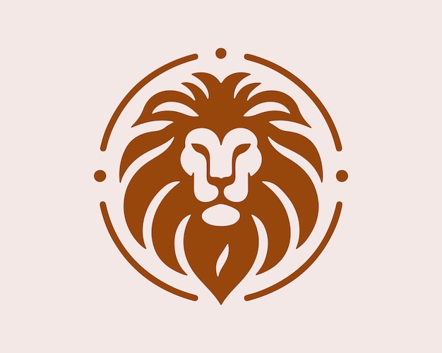 Vector lion head logo icon vector illustration