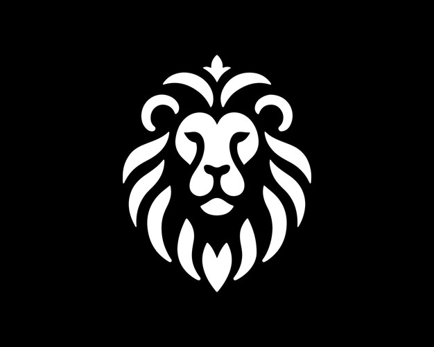 Vector lion head logo icon vector illustration