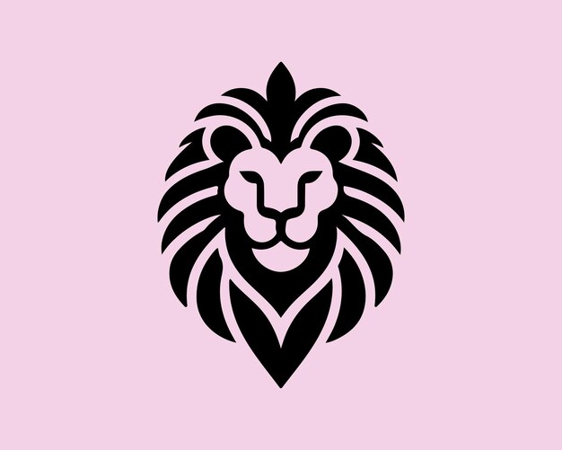 Vector lion head logo icon vector illustration