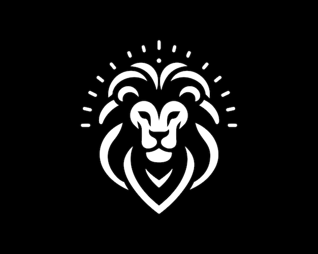 Vector lion head logo icon vector illustration