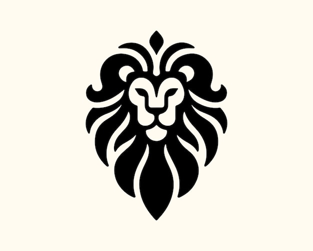 Vector lion head logo icon vector illustration