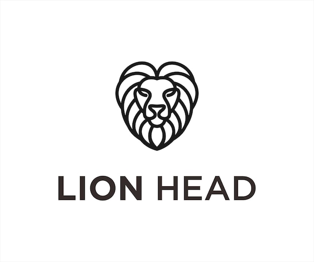 lion head logo or lion vector