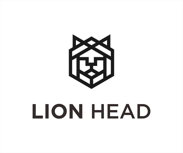 lion head logo or lion vector