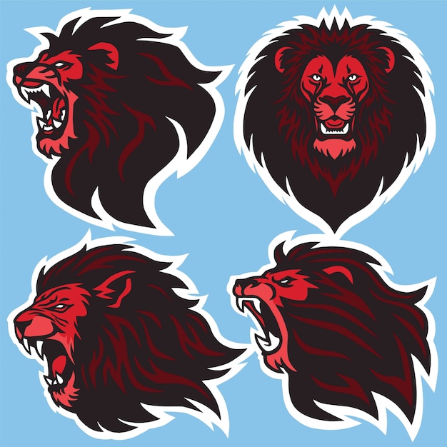 Lion Head Logo,  Set Collection